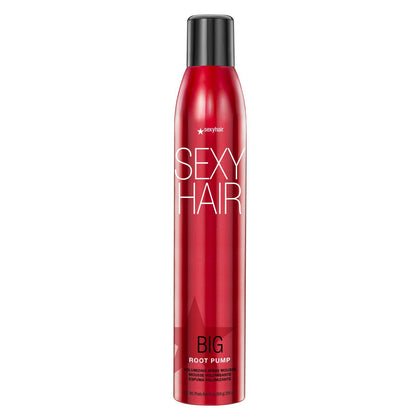 Mousse SexyHair Big Root Pump 10 Oz vue avant avec bouchon noir