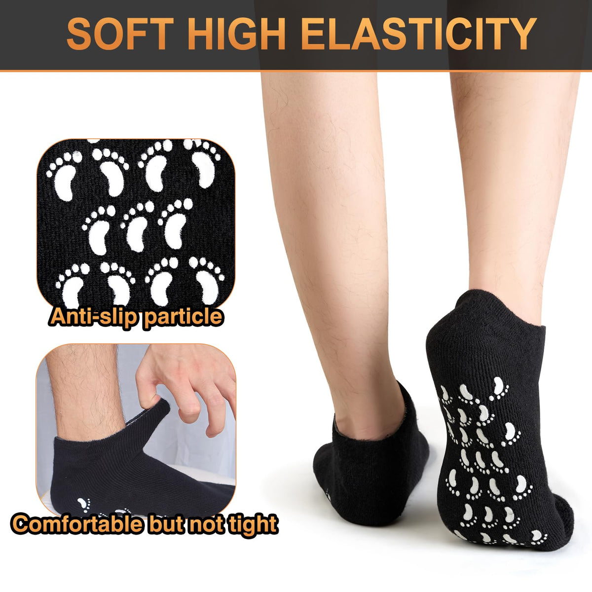 MoyRetty Chaussettes Hydratantes en Silicone pour Hommes, texture du gel