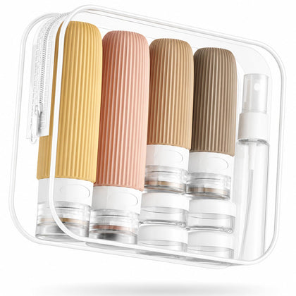 Mrsdry set de 16 bouteilles de voyage avec sac transparent