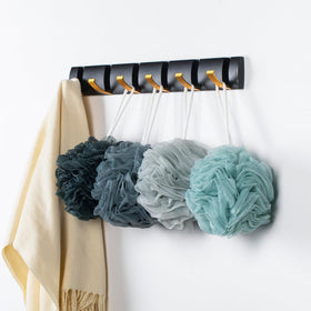 MTDLYICE Éponge Loofah XXL 100g bleu gris avec mousse