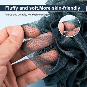 MTDLYICE Éponge Loofah XXL 100g bleu gris dans son emballage