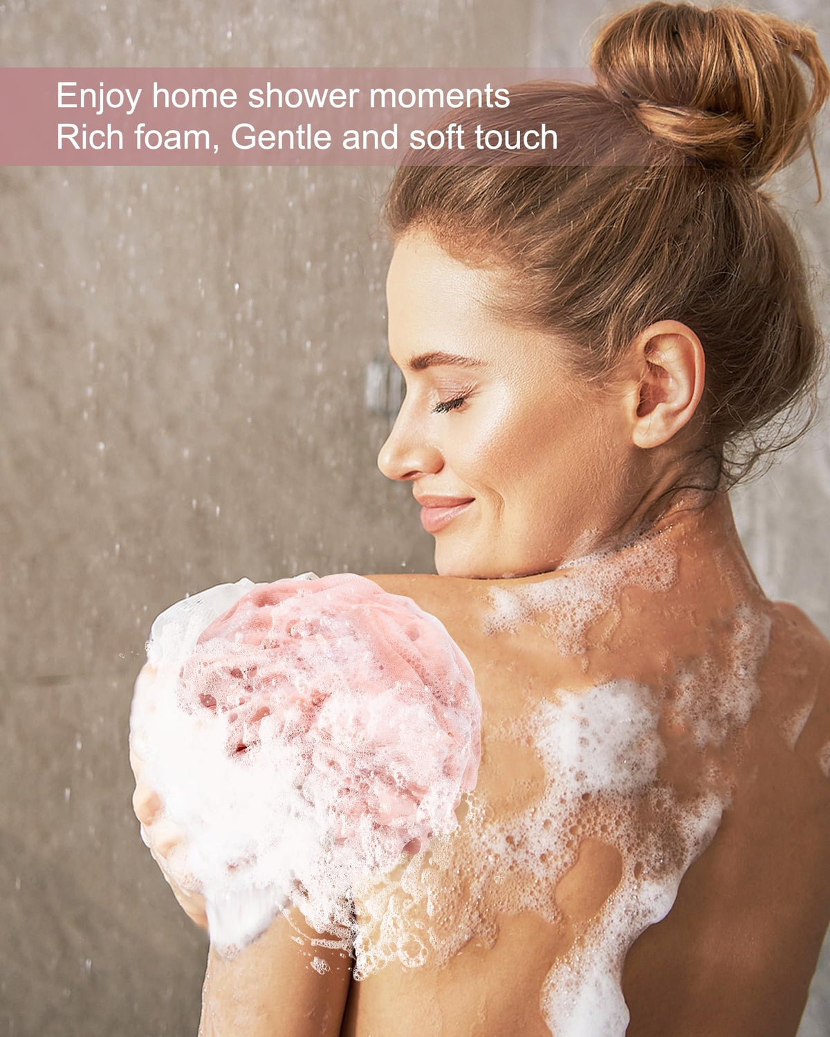MTDLYICE Éponge Loofah XXL avec mousse de gel douche