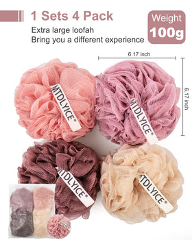 MTDLYICE Éponge Loofah XXL en utilisation sous la douche