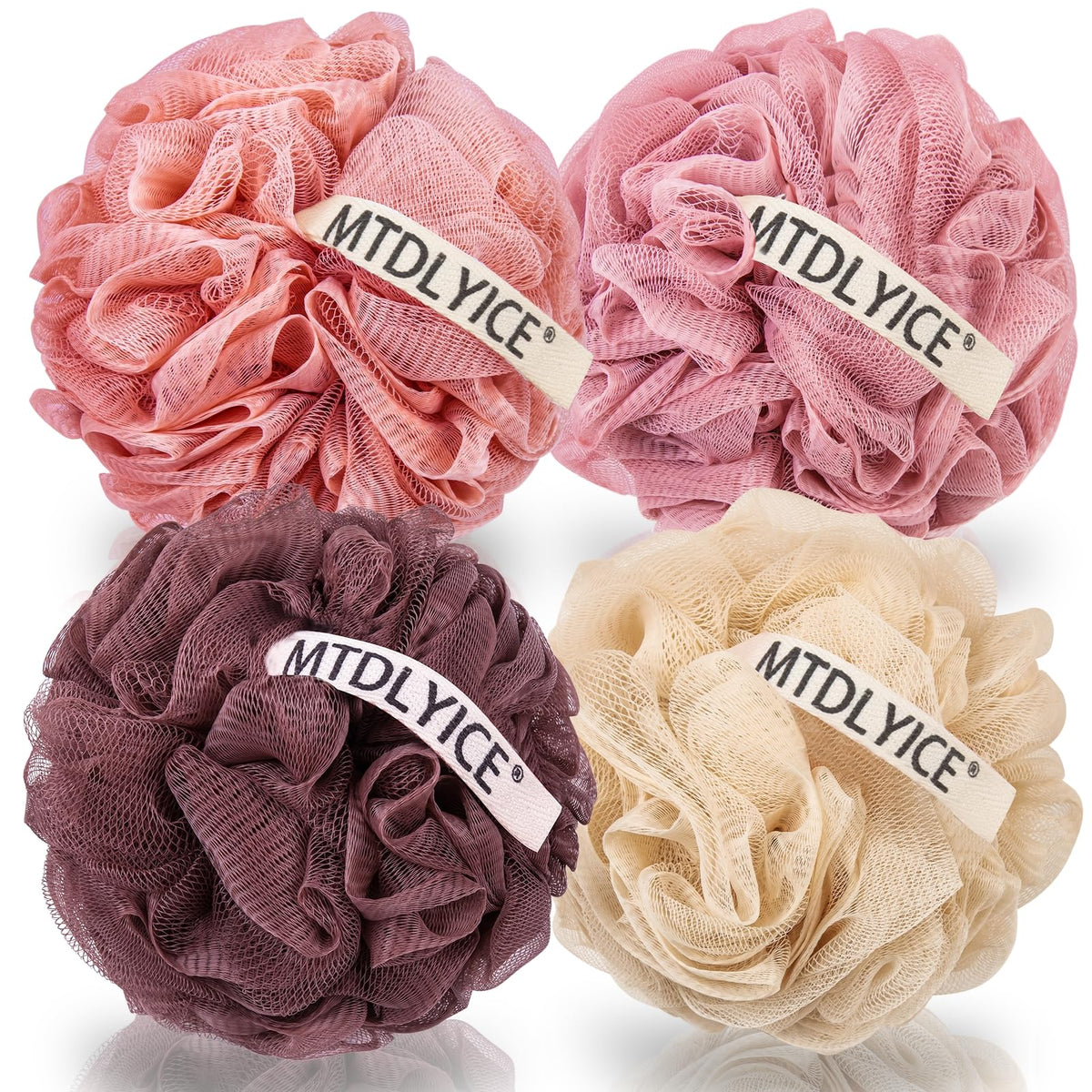 MTDLYICE Éponge Loofah XXL rouge vue de face