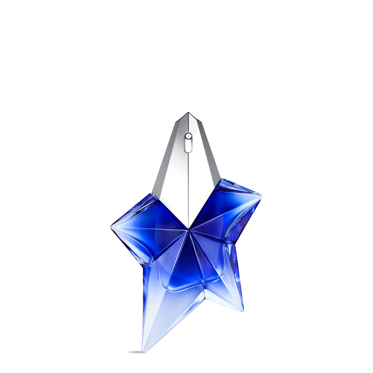 Mugler Angel Stellar Eau de Parfum flacon avant avec un accent sur l'accord de pistache