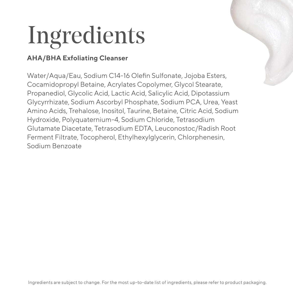 Murad Nettoyant Exfoliant AHA/BHA avec ingrédients naturels en arrière-plan