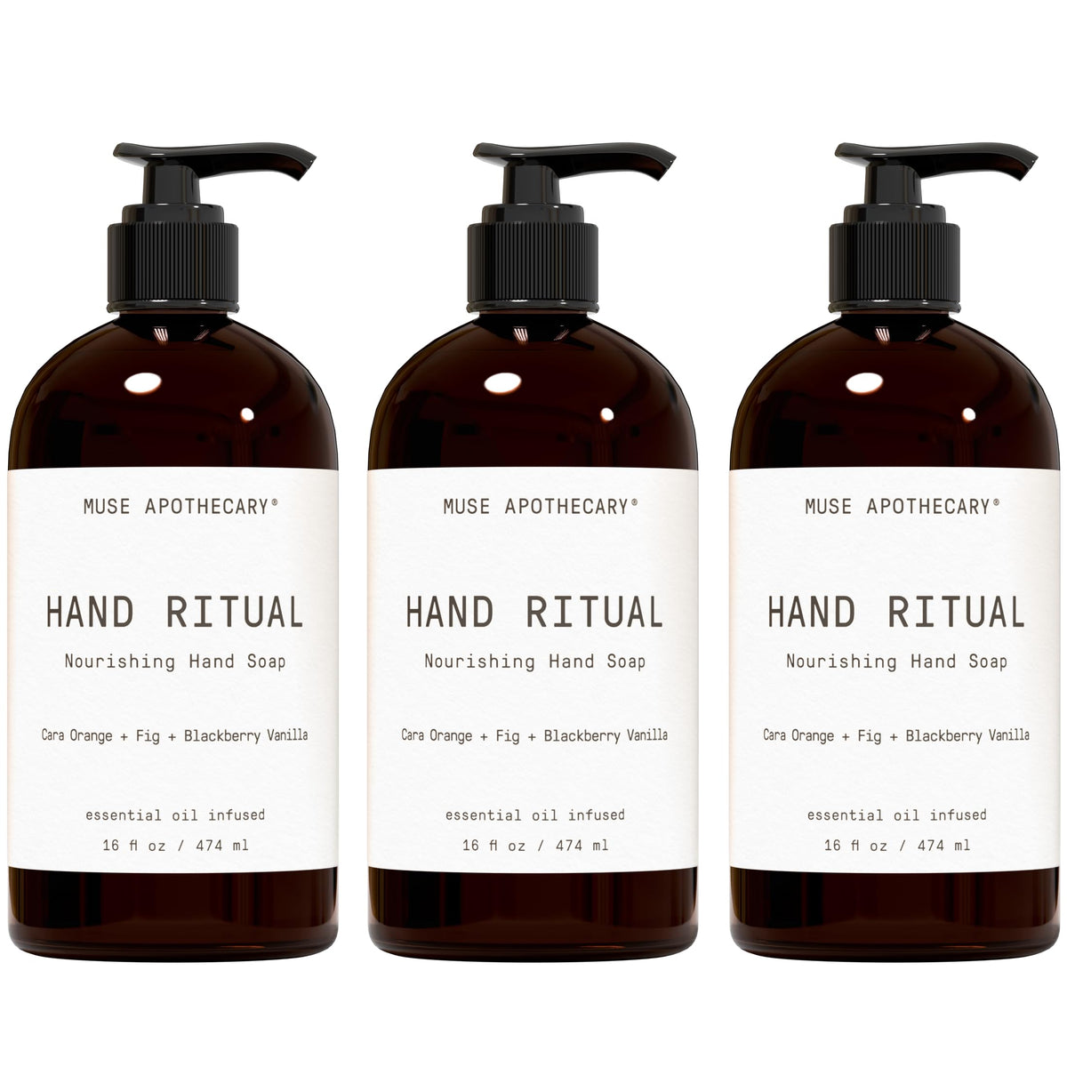 Muse Apothecary Rituel des Mains savon nourrissant 3 pack vue de face