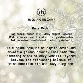 Muse Apothecary Rituel Mains savon cèdre chaud avec accessoires