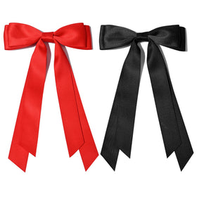 Nœud noir Aileam porté sur un chignon