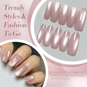 Nail art avec Vernis Gel Magnétique Rose