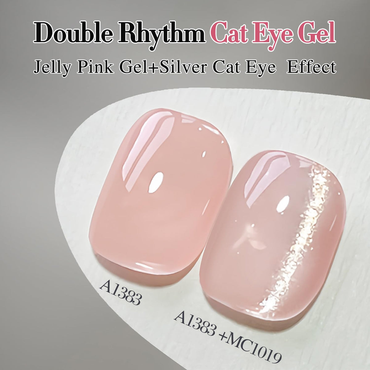 Nail art réalisé avec le vernis gel chatoyant Double Rhythm
