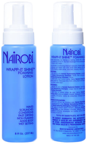 Nairobi Wrapp-it Shine lotion moussante 236 ml avec mousse brillante
