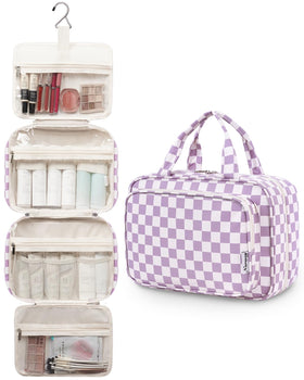 Narwey sac de toilettage avec une texture douce et des zips fiables