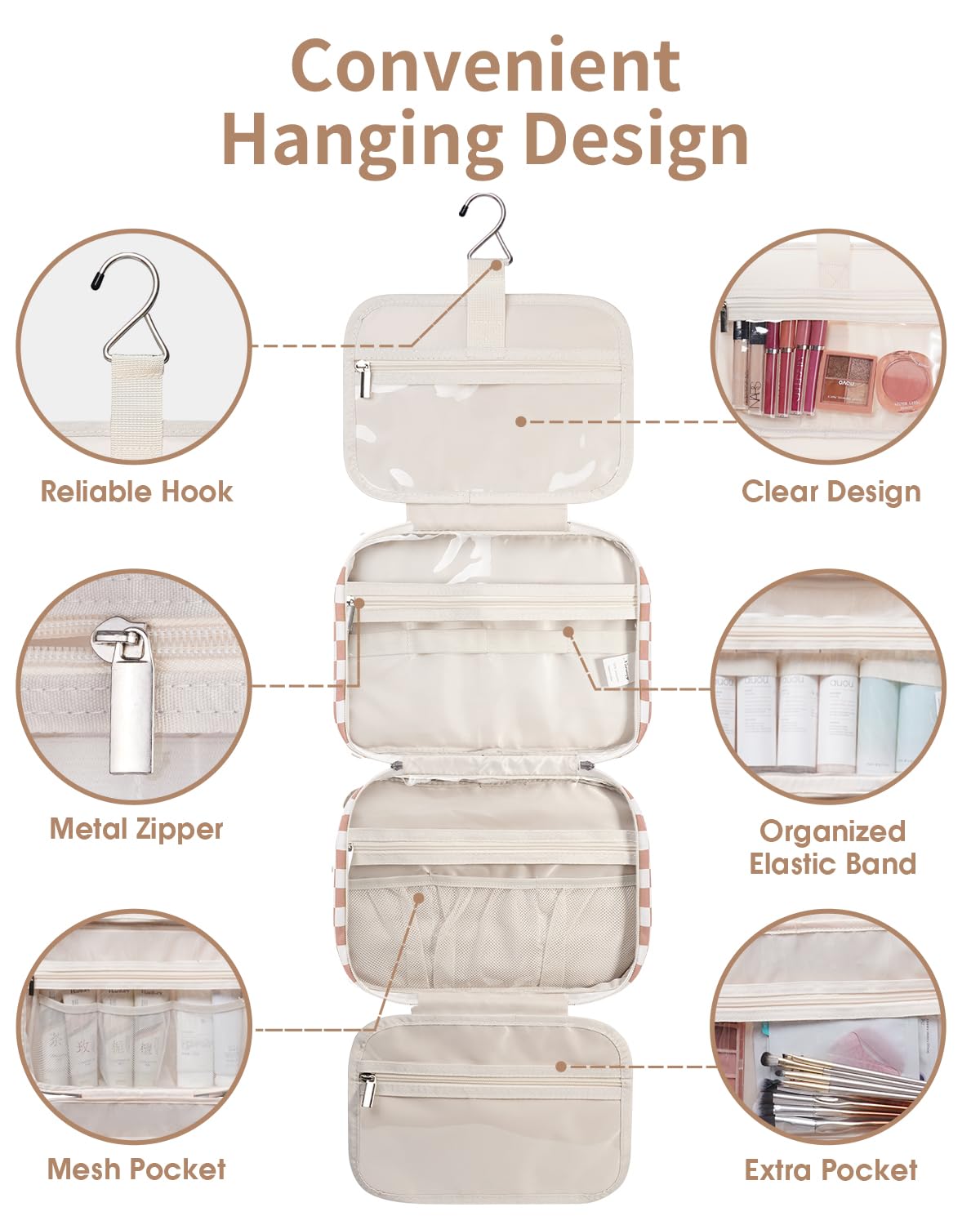 Narwey trousse de toilette fermée vue de côté