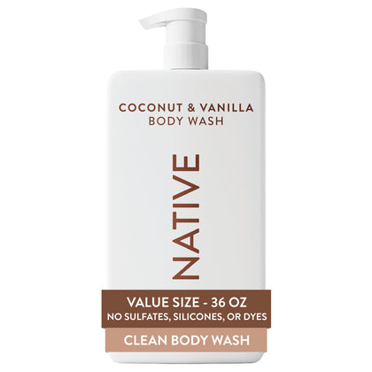 Native Gel Douche 36 oz au parfum de Coco et Vanille, vue de face