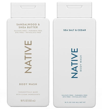 Native Gel Douche Duo 18 fl oz - Bois de Santal et Sel Marin
