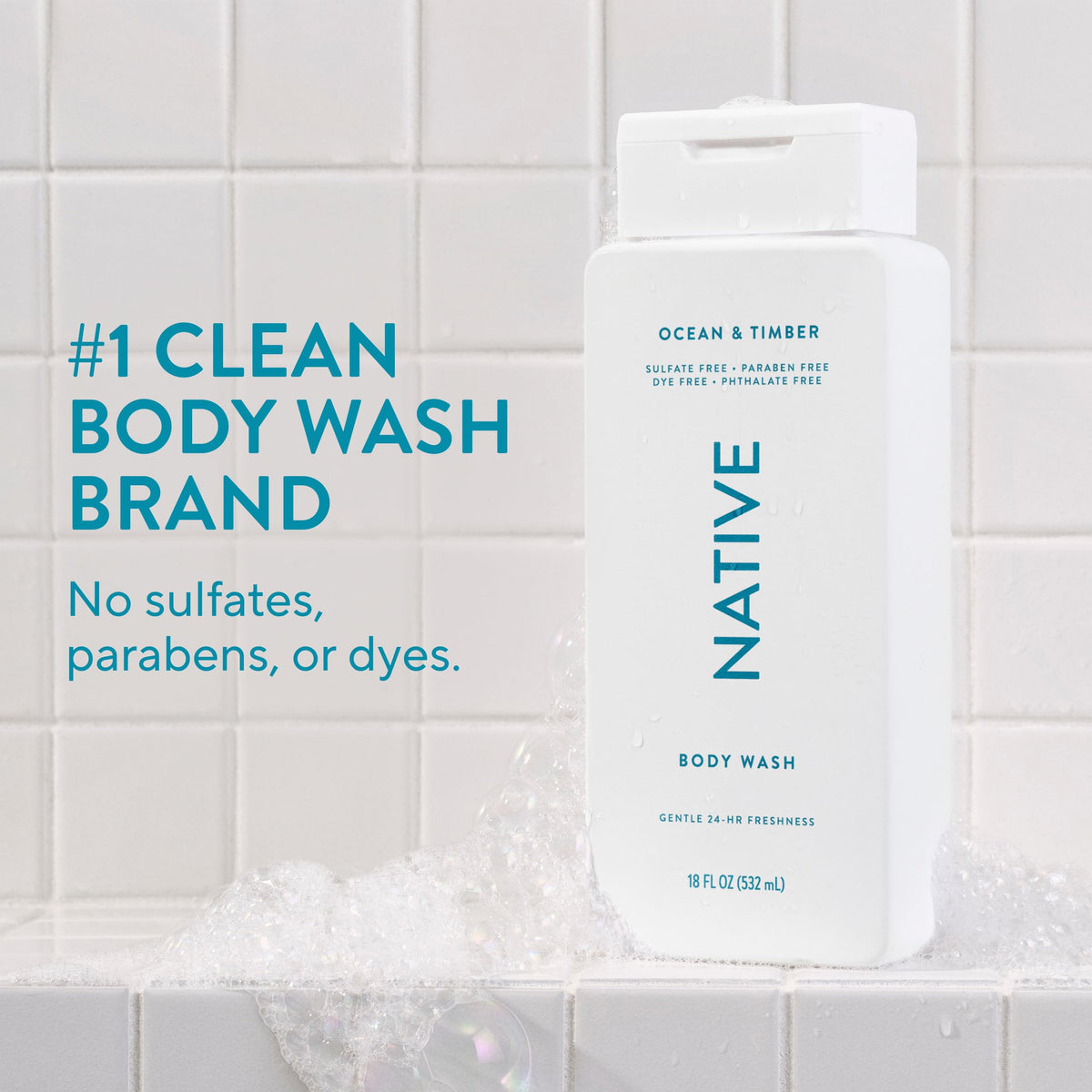 Native Gel Douche Ocean & Timber 2 x 532 ml vue arrière