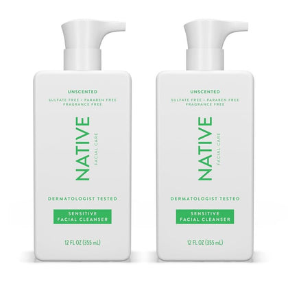 Native Nettoyant Visage Sensible 2 Pack vue avant avec étiquettes