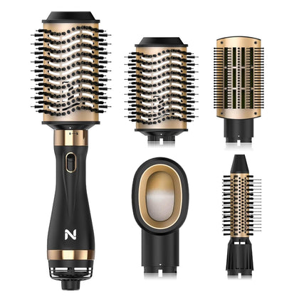 Natrial Brosse Chauffante 1000W vue de face avec câble rotatif