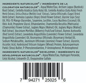 Naturcolor Teinture Capillaire Blonde Camomille emballage et instructions