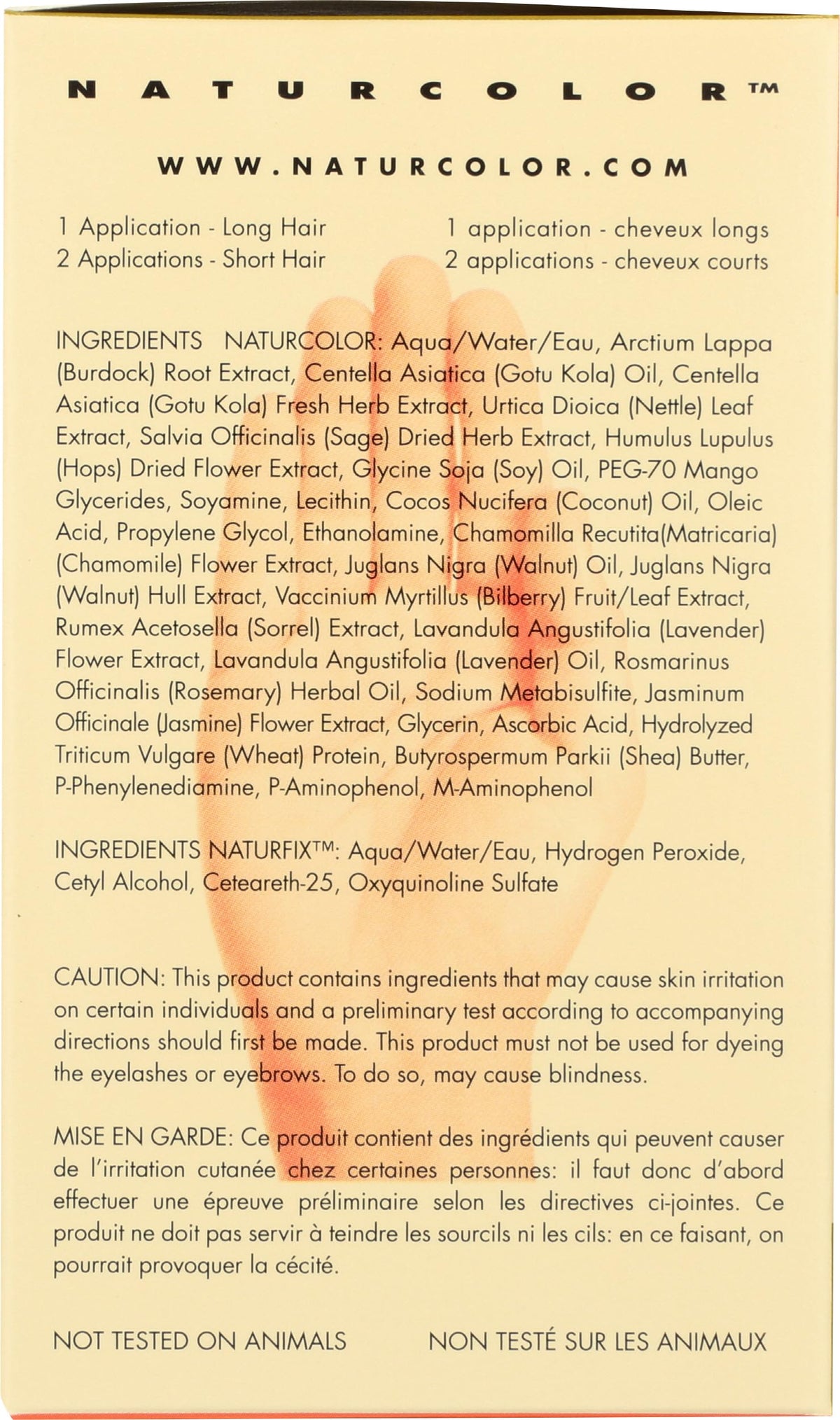 Naturcolor Teinture Capillaire Châtaigne Grenade Claire 4 Fl Oz, résultats après application