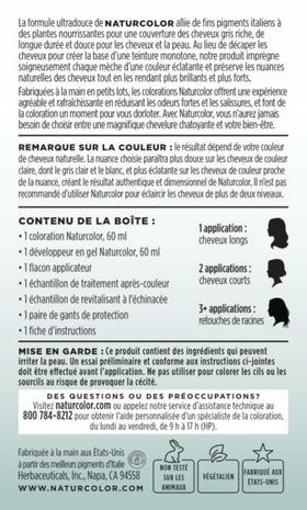 Naturcolor Teinture Capillaire Châtaigne Grenade - Détails de l'emballage