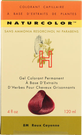 Naturcolor Teinture Cheveux 8M Rouge Cayenne - application sur cheveux