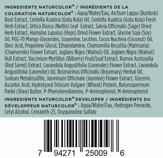 Naturcolor Teinture Cheveux Blonde Curcuma Clair 227g - packaging et détails