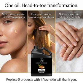 Naturevibe Botanicals Huile de Jojoba Dorée sur fond naturel