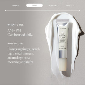 Naturium crème contour des yeux multi-peptides application sur la main