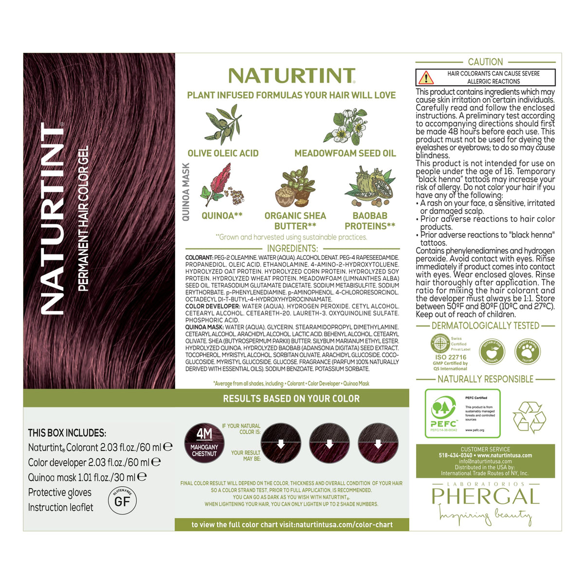 Naturtint 4M Châtaigne Acajou avec ingrédients d'origine végétale