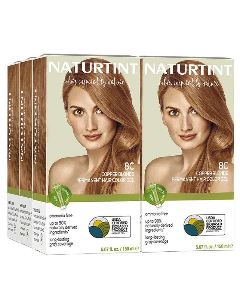 Naturtint 8C Blond Cuivré Coloration Capillaire Permanente, avant application