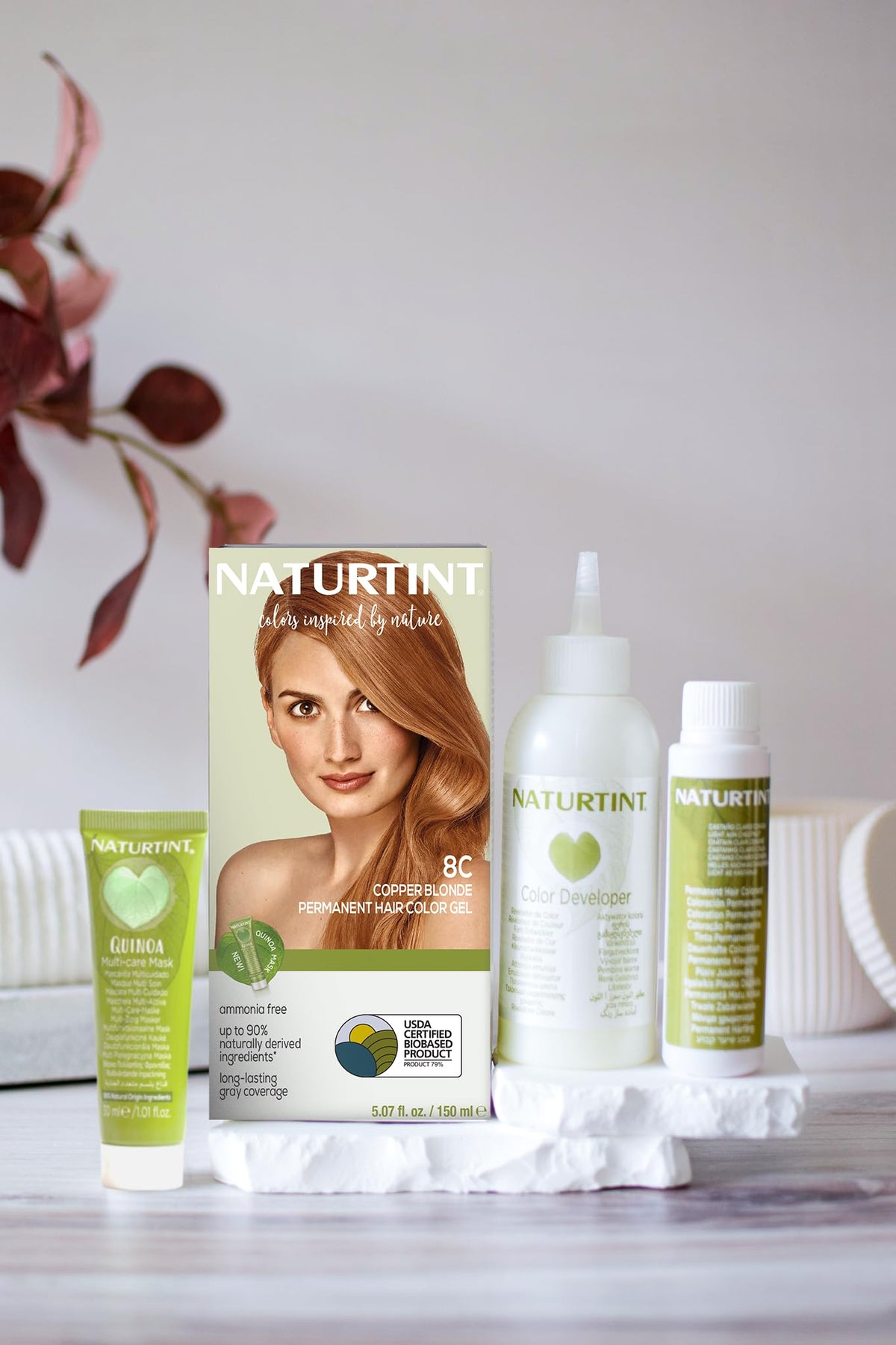 Naturtint 8C Blond Cuivré, ingrédients d'origine végétale