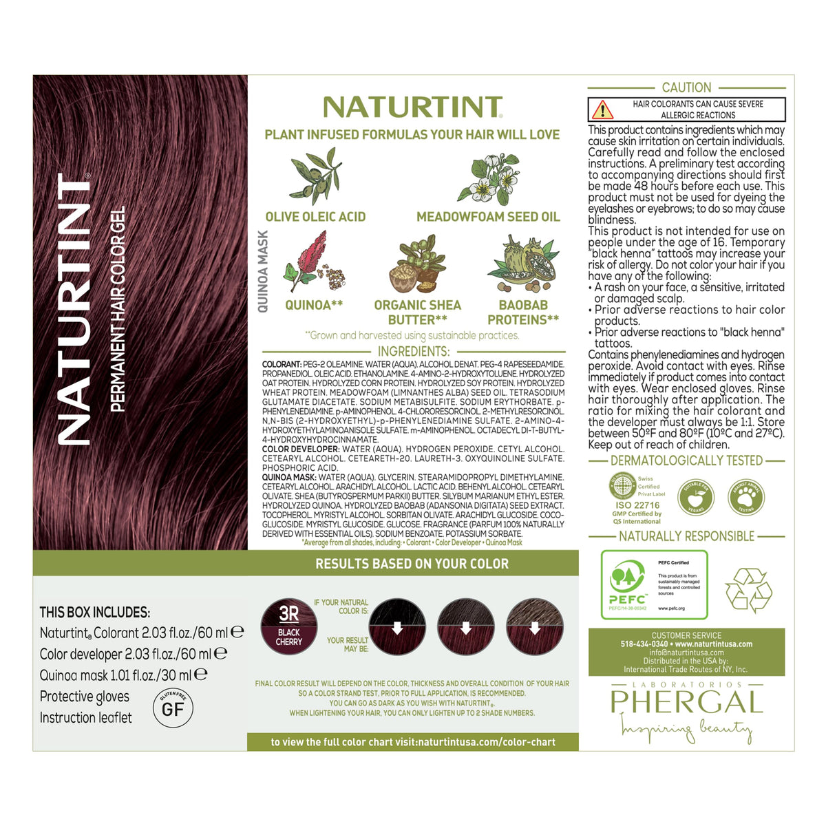 Naturtint Cerise Noire 227g application sur cheveux