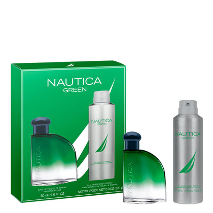 Nautica Coffret Cadeau Homme Vert comprenant Eau de Toilette et Déodorant