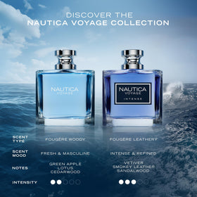 Nautica Voyage Eau de Toilette 200 ml posé sur une table