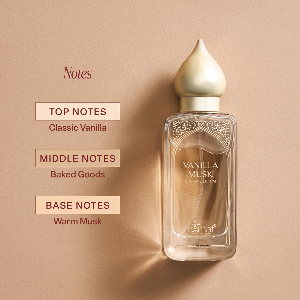 Nemat Vanilla Musk parfum 50 ml sur une table élégante