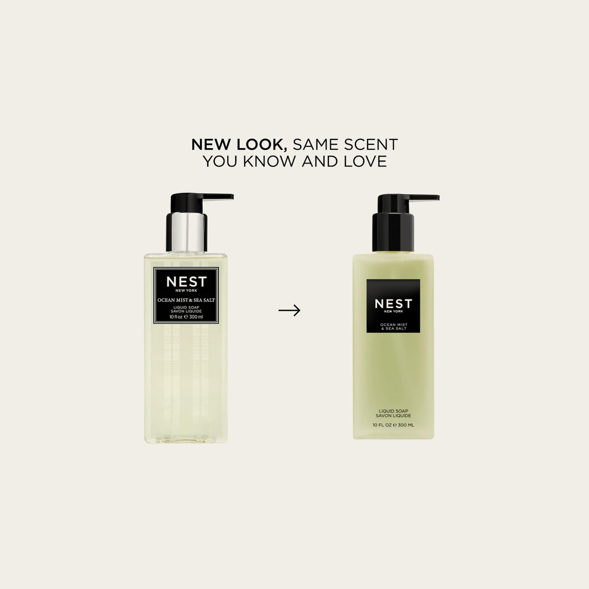 NEST New York Savon Liquide Océan Mist et Sel Marin bouteille avec pompe