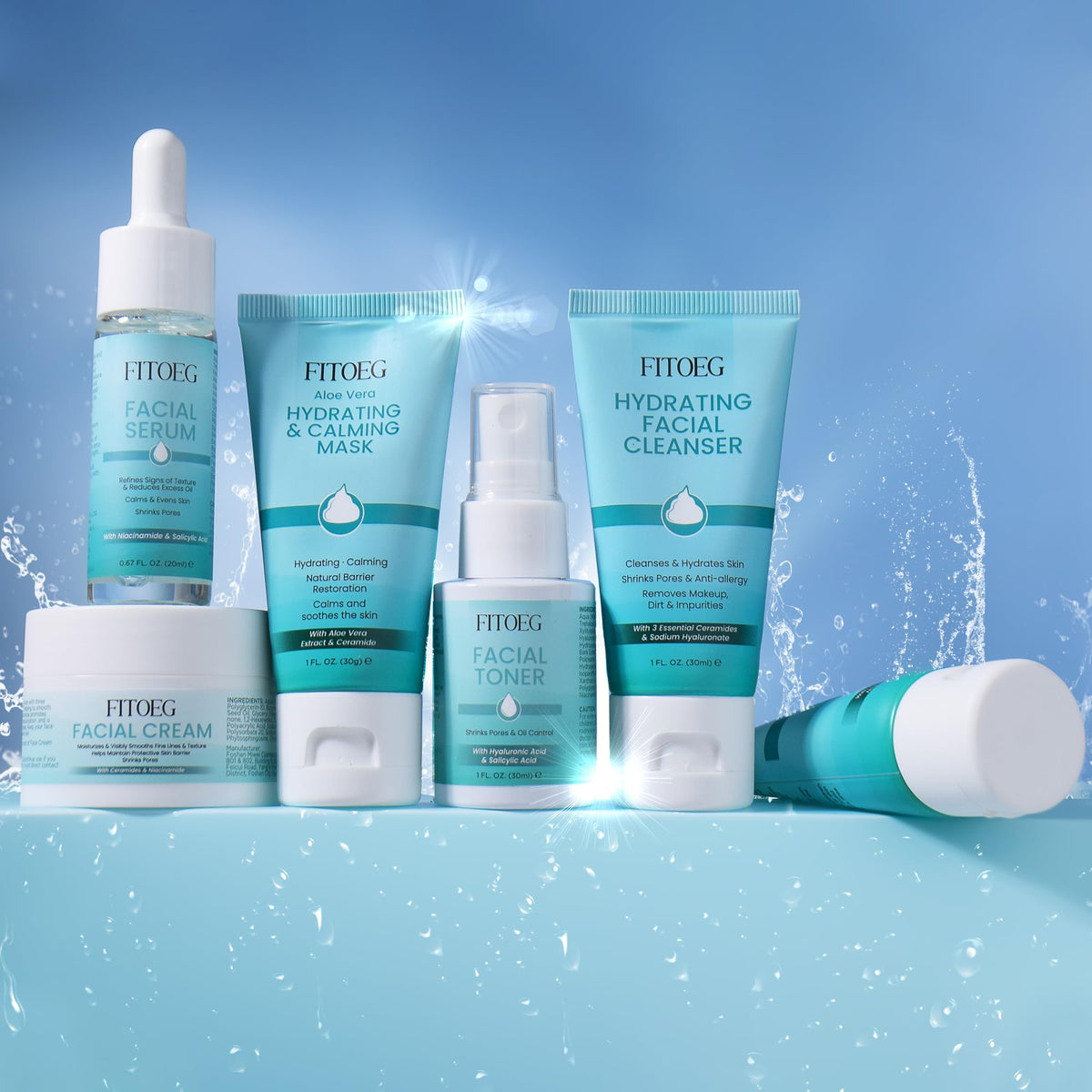 Nettoyant et tonique du kit de soins de la peau FITOEG