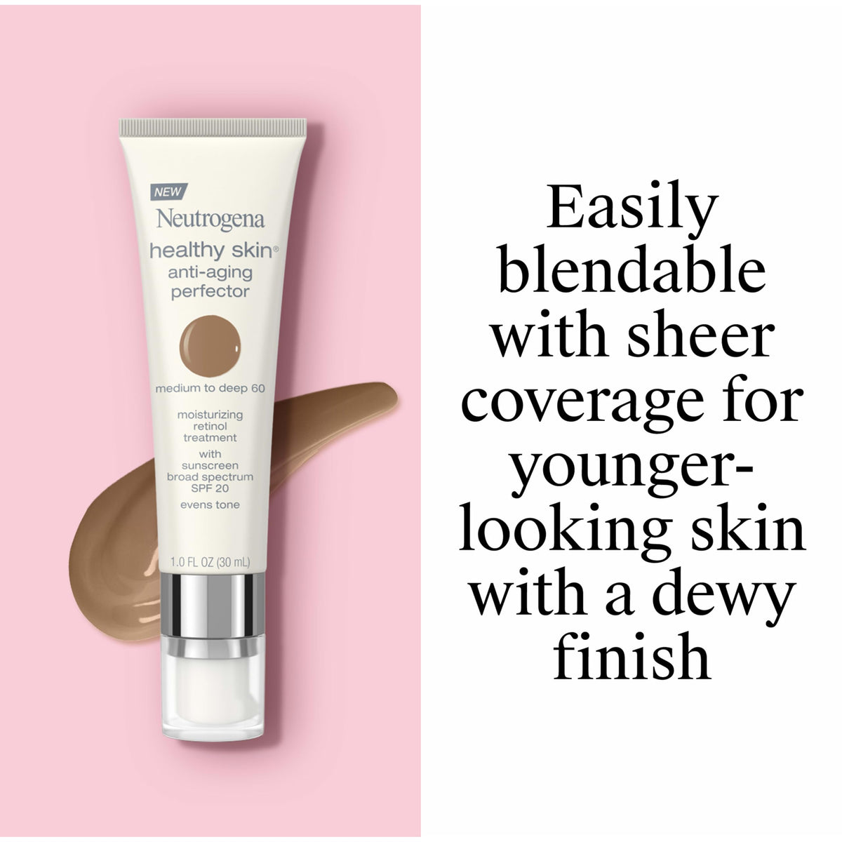 Neutrogena Anti-Aging Perfector Crème Hydratante Teintée tube arrière