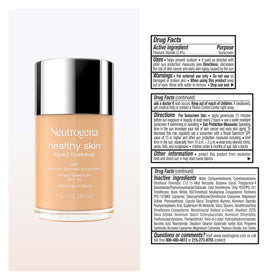 Neutrogena Fond de Teint Liquide Healthy Skin 250N présentation sur table