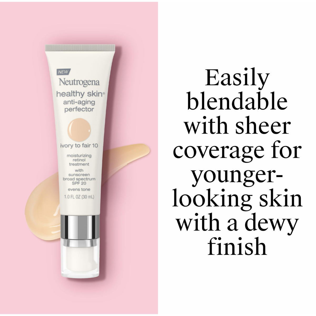 Neutrogena Hydratant Tienté Anti-Âge SPF 20, texture du produit