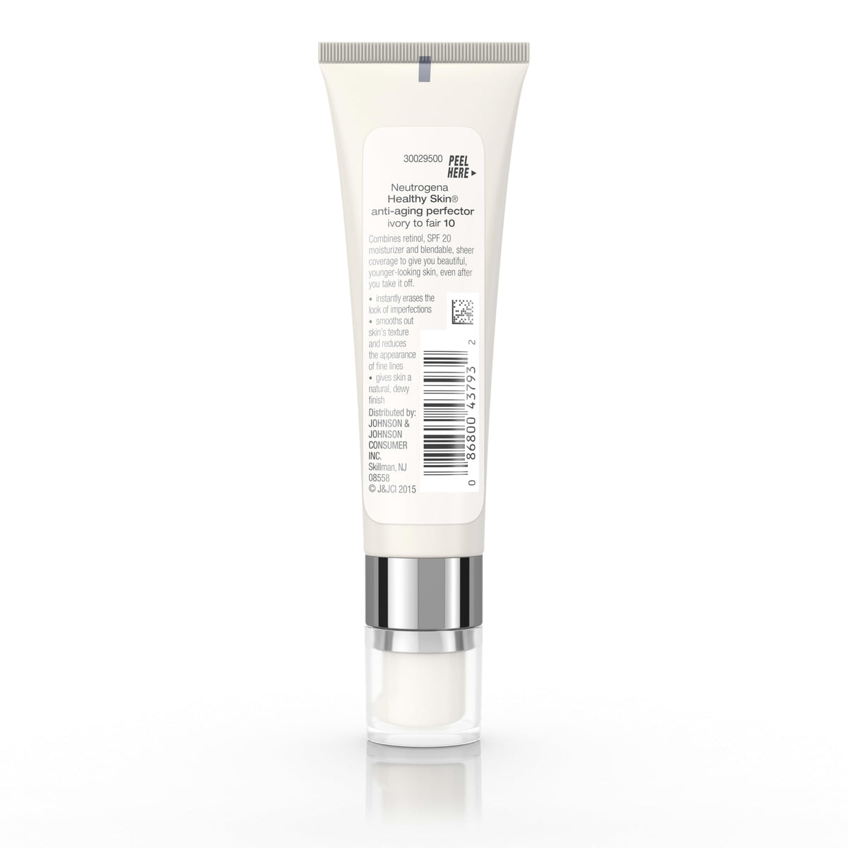 Neutrogena Hydratant Tienté Anti-Âge SPF 20, tube ouvert
