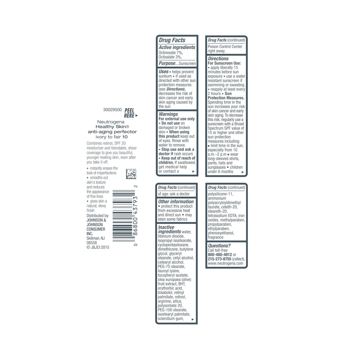 Neutrogena Hydratant Tienté Anti-Âge SPF 20, vue de côté
