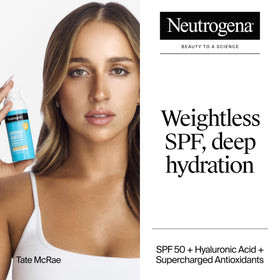 Neutrogena Hydro support Crème Hydratante avec SPF 50 sur un fond blanc