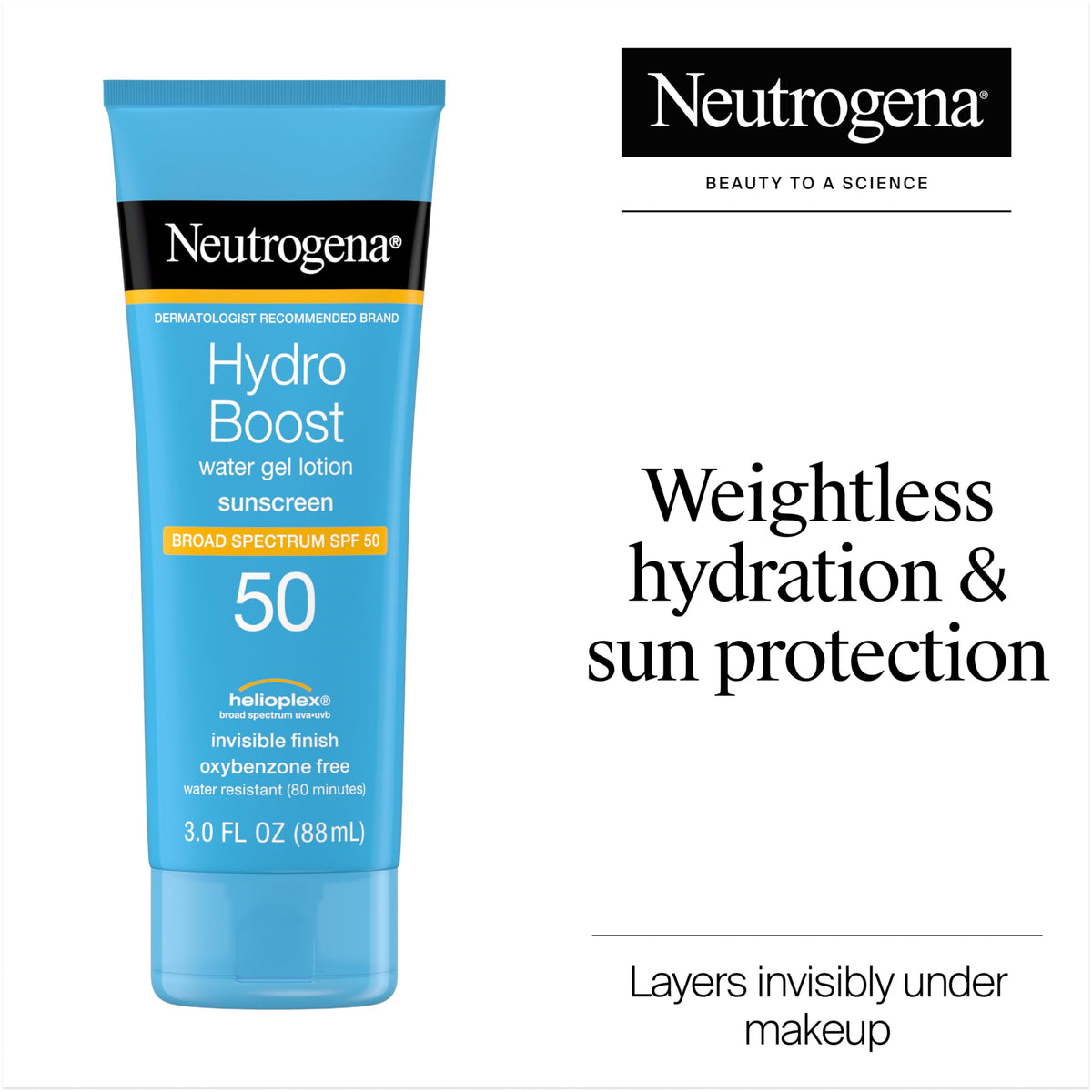 Neutrogena Hydro support Gel Crème Solaire SPF 50 texture en gel