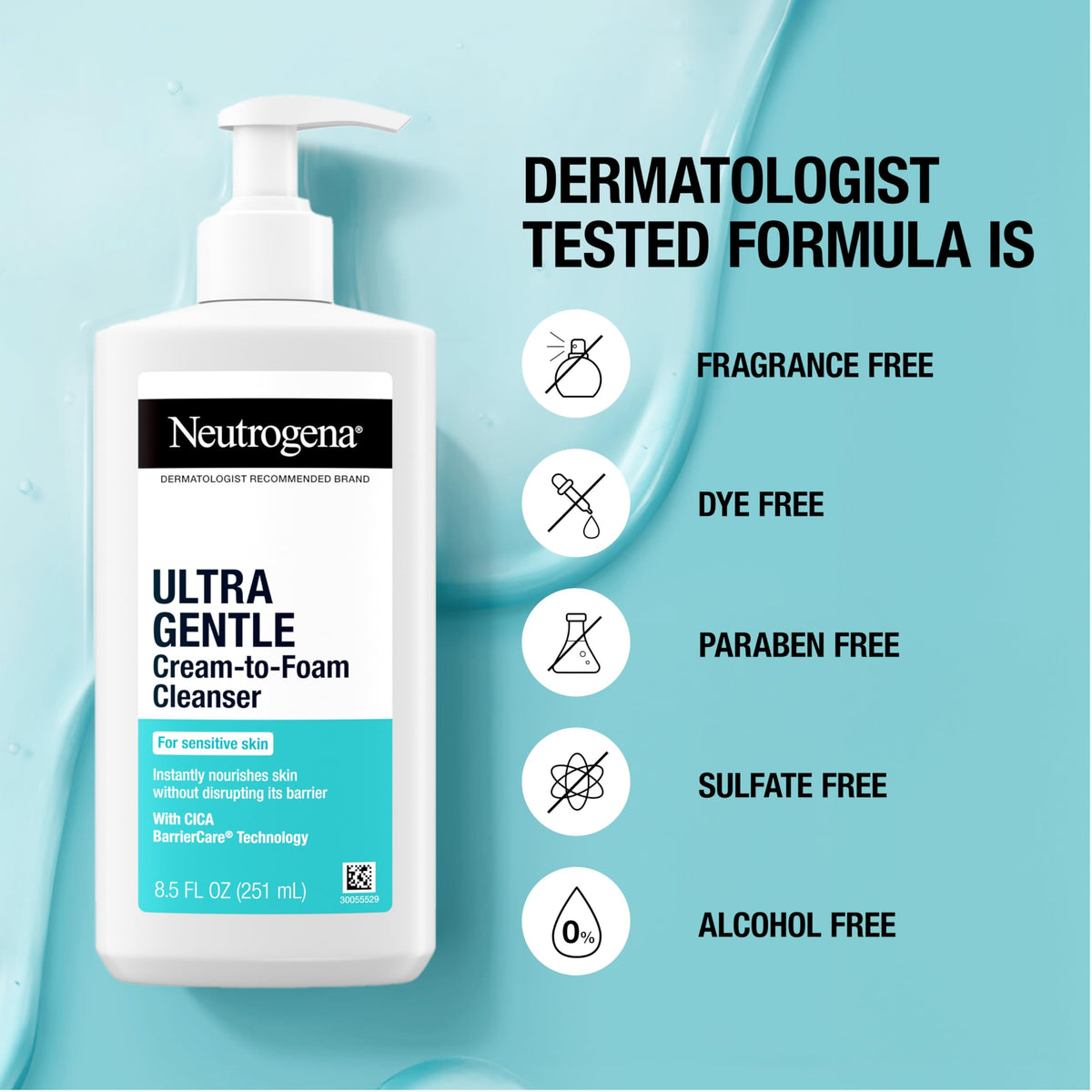Neutrogena Nettoyant Visage Crème en Mousse - vue arrière