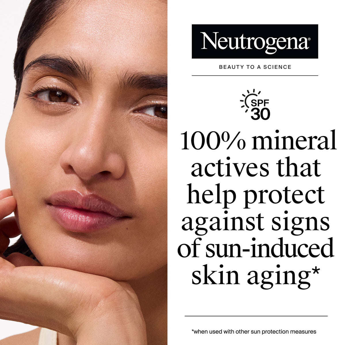 Neutrogena Purescreen+ Écran Solaire Minéral Teinté SPF 30 texture sur la peau