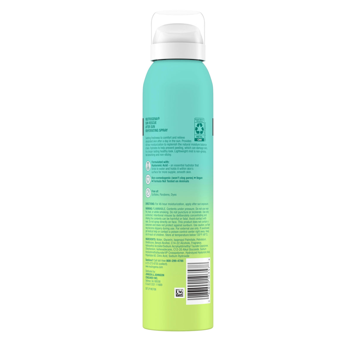 Neutrogena Spray Après-Soleil sur une serviette après utilisation