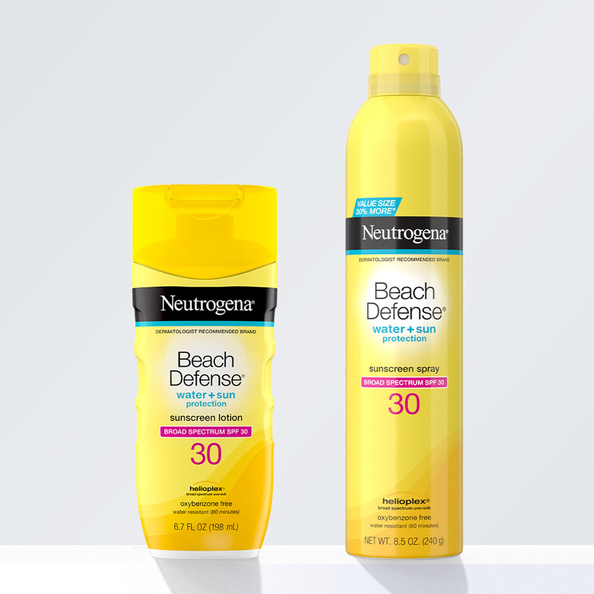 Neutrogena Spray solaire avec arrière-plan de plage